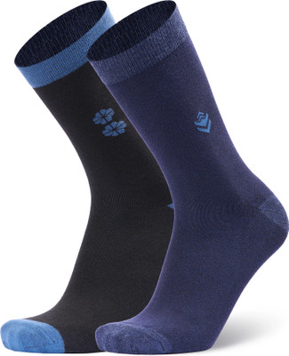 ANCHOR Business/Office/Casual/Formal Cotton Socks For Men Self Design Mid-Calf/Crew(Pack of 2)