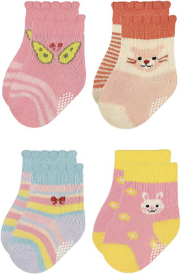 Cuteably Baby Girls Floral Print Ankle Length(Pack of 4)