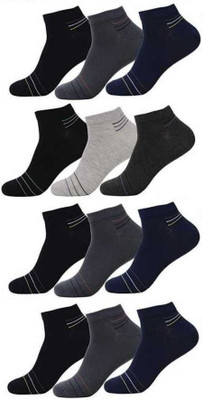 Akeet Trend Men Striped Ankle Length(Pack of 12)