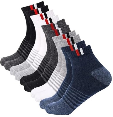 PALMLON Men Striped Ankle Length(Pack of 5)