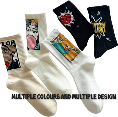 A online snake Men & Women Printed Mid-Calf/Crew(Pack of 3)