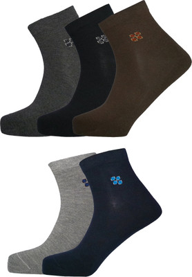 Lux Nitro Men Solid Ankle Length(Pack of 5)