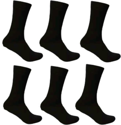 JPT Men Solid Calf Length, Mid-Calf/Crew(Pack of 6)