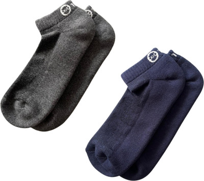 fourO Men & Women Solid Ankle Length(Pack of 2)