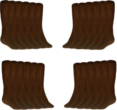 MUKHAKSH Men Solid Calf Length(Pack of 12)