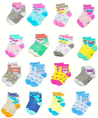 ATTRACTIVE Baby Boys & Baby Girls Printed, Animal Print Ankle Length, Mid-Calf/Crew(Pack of 6)