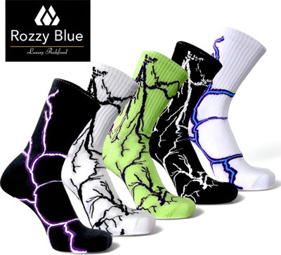 RozzyBlue Unisex Printed Ankle Length(Pack of 5)