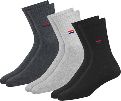 Navy Sport Men Solid Mid-Calf/Crew(Pack of 3)