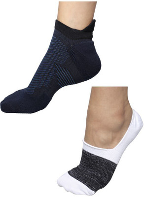 Nimble Men & Women Self Design Ankle Length, Low Cut(Pack of 2)
