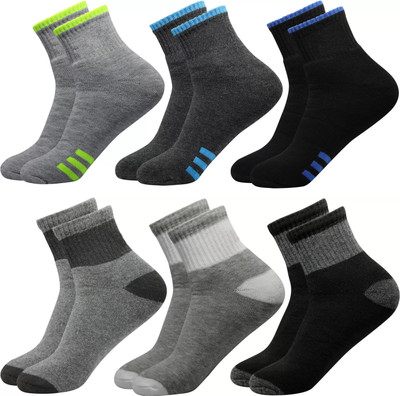 krijo Men Solid, Self Design Ankle Length(Pack of 6)