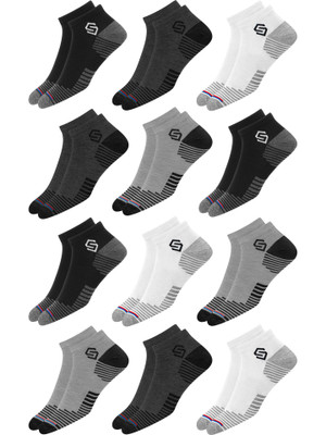 Swagr Men & Women Solid, Striped Ankle Length(Pack of 12)