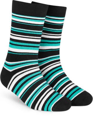 Dynamocks Men & Women Striped Mid-Calf/Crew
