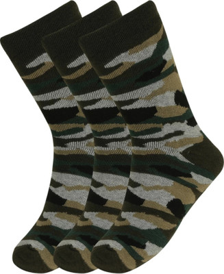 MERRY FANCY SOCKS Men Printed, Color Block, Embriodered Calf Length(Pack of 3)