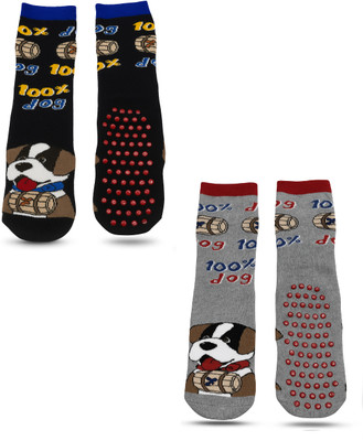 MIKONIKO Boys Printed Mid-Calf/Crew(Pack of 2)