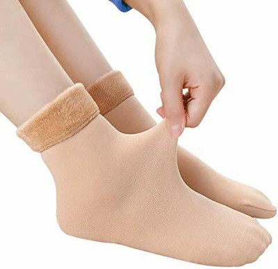 Wengvo Women Solid Mid-Calf/Crew