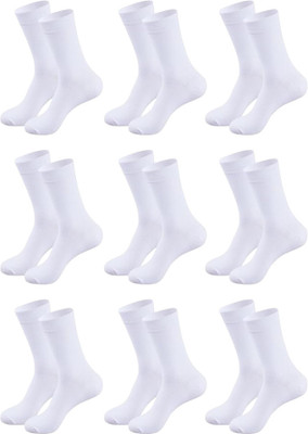 SIZE MATTERS Men & Women Solid Calf Length(Pack of 9)
