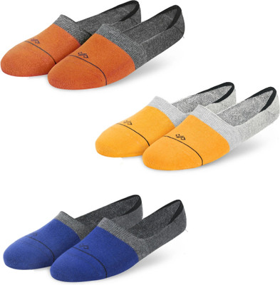 Dynamocks Men & Women Color Block Peds/Footie/No-Show(Pack of 3)
