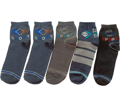 KALKA HOSIERY Men Printed Ankle Length(Pack of 5)