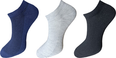 ecosync Men Solid Low Cut(Pack of 3)