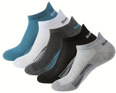 RECKZOZ Men & Women Self Design Ankle Length(Pack of 5)