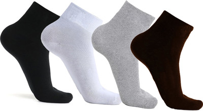 BRAAFEE Men & Women Solid Ankle Length(Pack of 4)