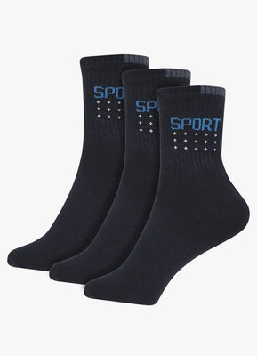 Kalra Hosiery Men Solid Mid-Calf/Crew(Pack of 3)