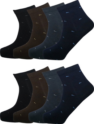 Lux Nitro Men Self Design Ankle Length(Pack of 8)
