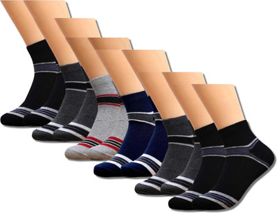 VAPINDIA Men Color Block Low Cut, Ankle Length(Pack of 6)