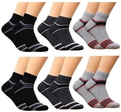 Akeet Trend Men Solid Ankle Length(Pack of 6)