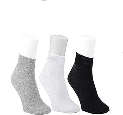 Cavenders Unisex Printed, Self Design, Solid Ankle Length(Pack of 3)