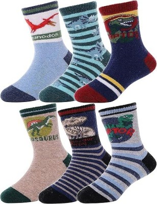 TUBSA Boys & Girls Printed Ankle Length(Pack of 6)