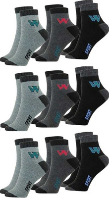 Akeet Trend Men Solid Ankle Length(Pack of 9)