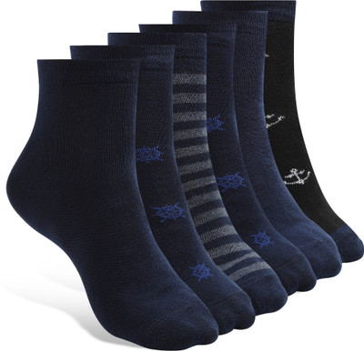 Texlon Men Printed Ankle Length(Pack of 6)