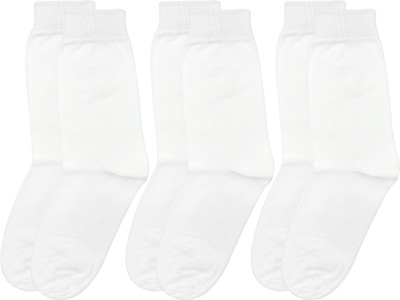 Neska Moda Boys & Girls Solid Mid-Calf/Crew(Pack of 3)