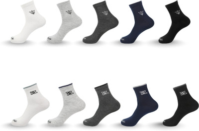 Mojaah Men Solid Ankle Length(Pack of 10)