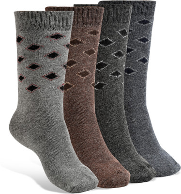 Texlon Men Printed Calf Length(Pack of 4)