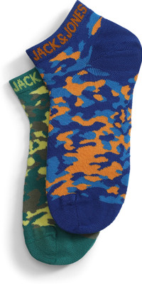 JACK & JONES Unisex Printed Ankle Length(Pack of 2)