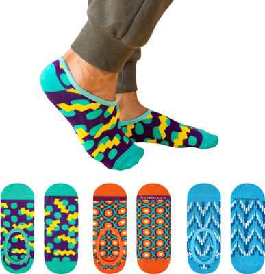 Dynamocks Men & Women Printed Peds/Footie/No-Show(Pack of 3)