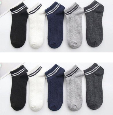 Fighter Men Solid Ankle Length(Pack of 10)