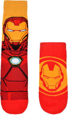 SOCKSXPRESS Marvel Avengers Men Self Design Mid-Calf/Crew, Ankle Length(Pack of 2)