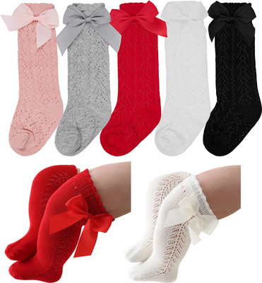 heartbury Baby Girls Solid Knee High(Pack of 5)