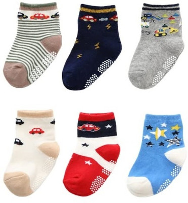 ALNIK Baby Boys & Baby Girls Printed Ankle Length(Pack of 6)