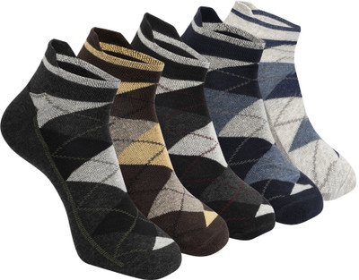 BELMONK Men & Women Argyle Low Cut(Pack of 5)
