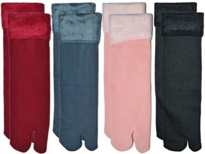 LEVOT Unisex Self Design Ankle Length(Pack of 4)