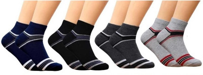 Akeeta Men & Women Striped Ankle Length(Pack of 4)