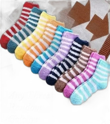 Suprix Women Striped, Geometric Print, Woven Ankle Length, Calf Length, Mid-Calf/Crew(Pack of 5)