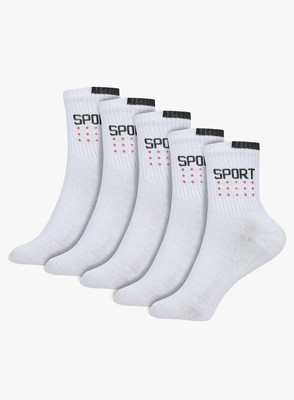 Kalra Hosiery Men Solid Mid-Calf/Crew(Pack of 5)