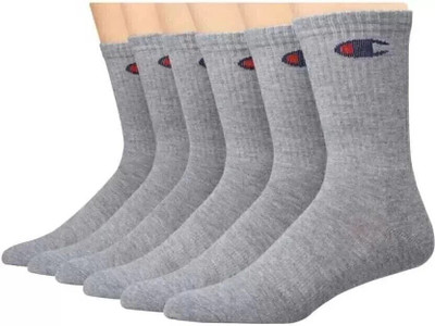 SIZE MATTERS Men & Women Solid, Self Design Mid-Calf/Crew(Pack of 6)