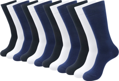 VAPINDIA Men Solid Mid-Calf/Crew(Pack of 12)