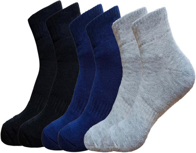 LABOLIA Men & Women Solid, Self Design Ankle Length, Mid-Calf/Crew(Pack of 3)